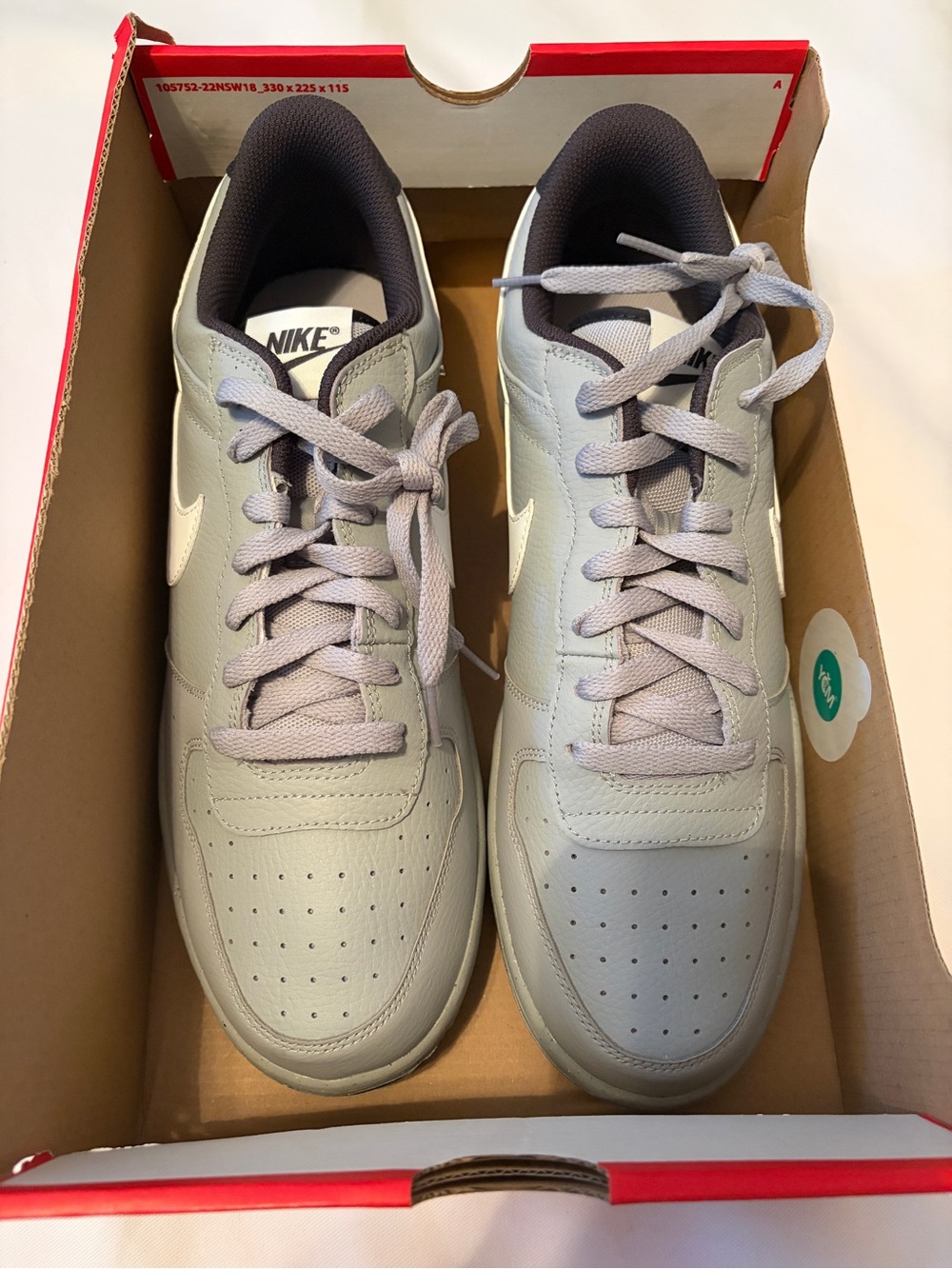 Nike Men’s Low-Top Sneakers in Light Gray and White